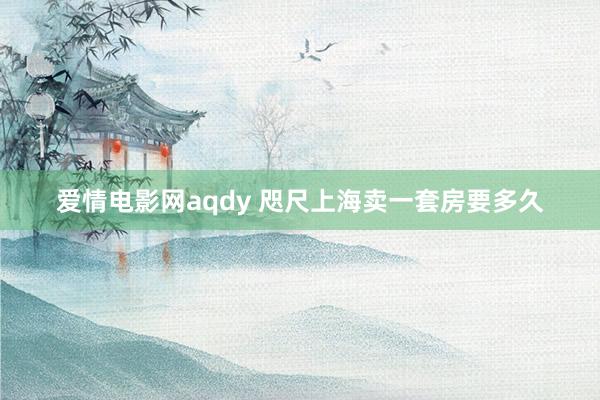 爱情电影网aqdy 咫尺上海卖一套房要多久