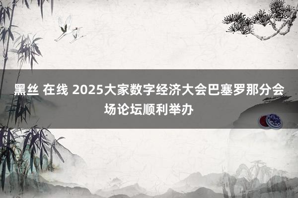 黑丝 在线 2025大家数字经济大会巴塞罗那分会场论坛顺利举办